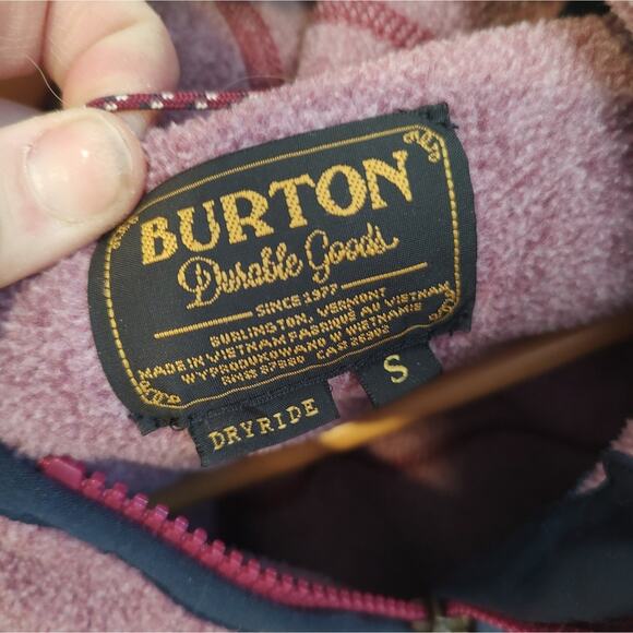 Burton Anouk Full Zip Fleece Hoodie in 'Sangria' Heathered Red Merlow Size Small - Picture 5 of 10